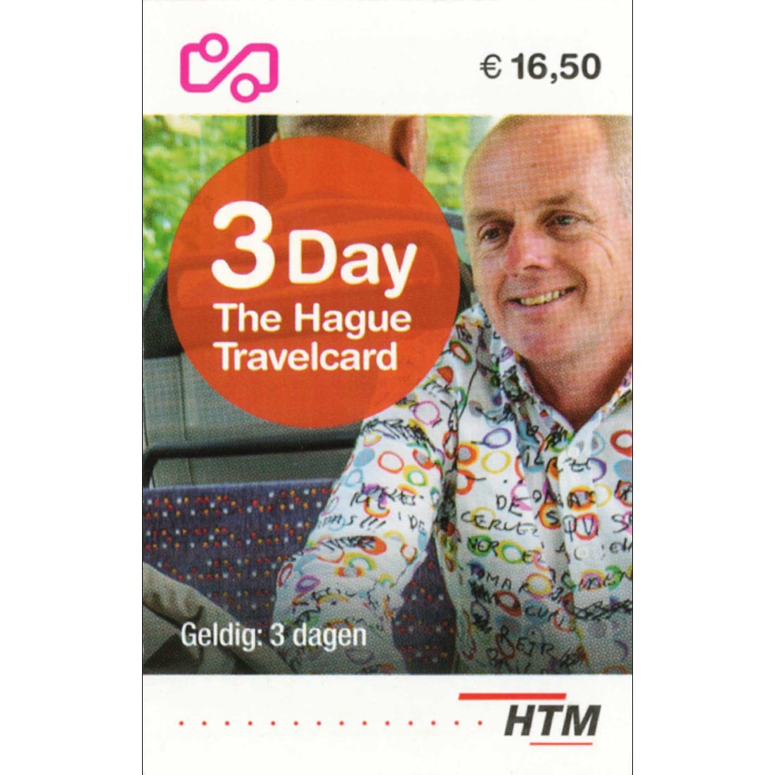 HTM The Hague Travel Ticket 3-dagen Voorkant Vierkant