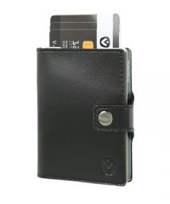 valenta card case black silver