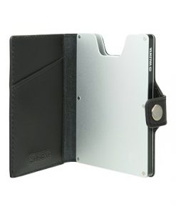 valenta card case black silver