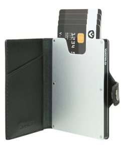 valenta card case black silver