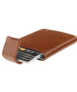Valenta Card Case Pocket Luxe Cognac