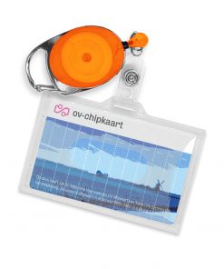 OV-chipkaart hoesje met jojo Oranje (haak)