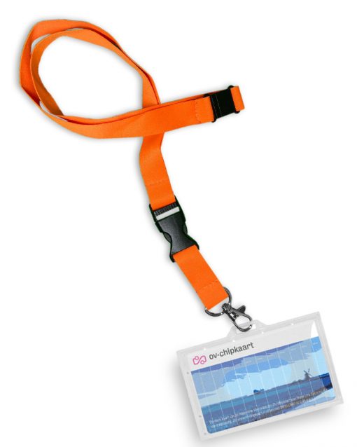 Keycord met Breakaway Oranje -20mm met kaart